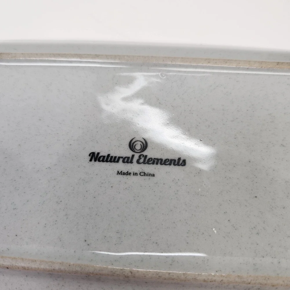 Nature Elements Stoneware Butterdish & Lid Gray Color
